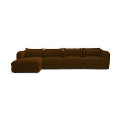 Lengthen your lounging with this sectional wide enough to let the whole family get cozy together, all in modern, low slung style. Brown Mid Century Modern Modular Grand Chaise Sofa Sectional - Faithful Mocha - Left Sofa Sectional, Chaise Sectional, Chaise Sofa, Room Sofa, Getting Cozy, Sectional Sofa, Mocha, The Whole, Century Modern