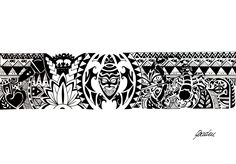 an intricately designed border is shown in black and white, as well as the design for