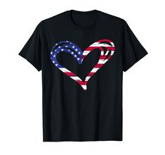 PRICES MAY VARY. This design showing the USA flag in heart shape is for people who lost their loved ones while serving in the U.S armed forces. A gift for men and women who are remembering the heroicness of our brave soldiers who give their life for the country's freedom. This patriotic graphic is for the proud Americans who are honoring the fallen soldiers who gave their all for the United States of America. Let's forever remember the sacrifices of our u.s army soldiers. An outfit to wear on th Gifts For Veterans, Tshirt Ideas, Outdoor Men, Womens T Shirt, Veterans Day, Armed Forces, Usa Flag, Memorial Day, Branded T Shirts