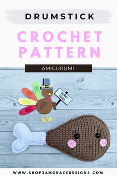 crochet pattern for a turkey hat and tail