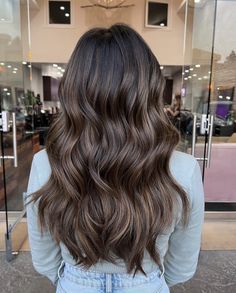 Dark Brown Hair With Highlights Cool Tone, Neutral Highlights On Dark Hair, Baby Lights Dark Brown Hair, Latte Highlights On Dark Hair, Chocolate Bayalage Hair, Low Lights For Brown Hair Medium Length, Cool Brown Balayage On Black Hair, Cocoa Brown Balayage, Brown Sugar Brunette Balayage