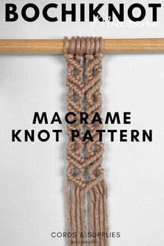 Ready to make your macrame stand out? The HEART Chain Knot adds a touch of elegance to any design. With our straightforward tutorial, you'll quickly learn this beautiful pattern, perfect for any skill level. Start your masterpiece now!

Shop Macrame cord and supplies: www.bochiknot.com Macrame Stand, Macrame Crafts, Macrame Designs, Chain Pattern