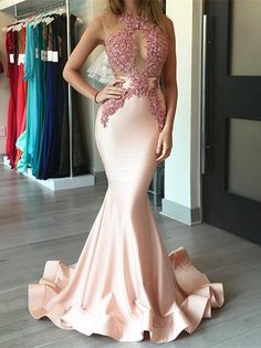 This Dress is fashionable for every occasion. the dress is made-to-order by professional tailors. You can choose from 50 colors, Regular sizes 2 to 16 and plus sizes 14w to 26W. Custom size is also available.. The product details: Color: Pink, Waistline: Natural Waist, Length: Long, Silhouette: Mermaid, Primary Fabric: Elastic Satin, Neckline: High-neck Pink Prom Dresses Mermaid, Pink Evening Dress, Pink Mermaid, Pink Prom Dress, Cheap Evening Dresses, Pink Prom, Pretty Prom Dresses, Lace Mermaid, Satin Prom Dress