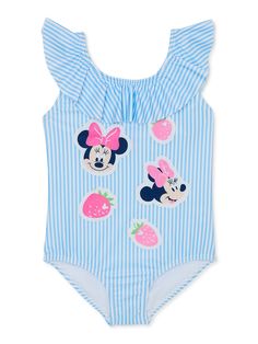 Water Time, Minnie Mouse Theme, Ruffle Swimsuit, Swimwear Girls, Swimsuit Cover Ups