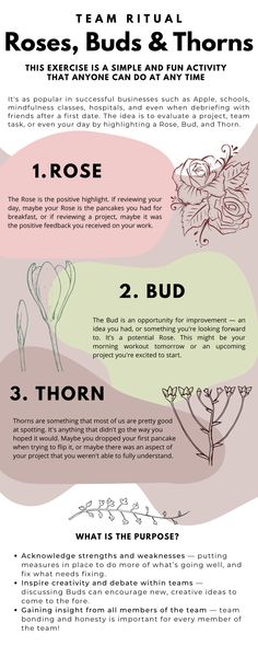 an info sheet describing the different types of flowers