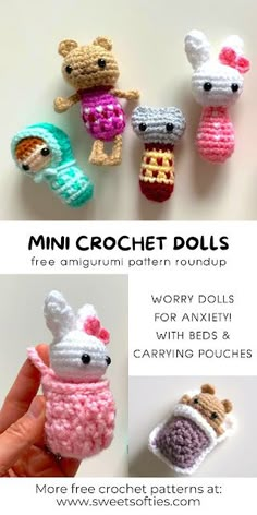 crochet patterns for mini amigurmi dolls