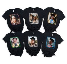 Custom Graduation Shirts With Vintage Photo, Personalized Graduate 2024 Shirt, Class Of 2024 T-shirt, Senior 2024 Shirt, Proud Graduate Tee * Please review all size charts displayed in the product images. The sizing chart includes the measurements of one side of the shirt, not the circumference. * Sizing might differ 1" (+-) from brand to brand. We recommend you to size up of you're between two sizes. * We're working with different shirt brands based on the color/size availability. All shirts we Customizable Black Fan Apparel Tops, Black Relaxed Fit T-shirt With School Spirit, School Spirit Black Short Sleeve T-shirt, Customizable Short Sleeve Fan Merchandise Tops, Customizable Short Sleeve Tops For Fan Merchandise, Customizable Fan Merchandise Short Sleeve Tops, School Spirit Custom Print Short Sleeve T-shirt, Custom Print Short Sleeve School Spirit T-shirt, Fan Apparel Short Sleeve T-shirt For College Events