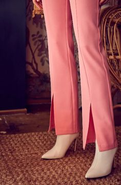 Make a statement with these Doll Pink Slit Pants! They're not just any ordinary pants - the flirty slit design will turn heads and make you feel confident and bold. Perfect for a night out or a special occasion, these pants will elevate any outfit. Trust us, you'll feel like a fashion icon in these Doll Pink Slit Pants! Hand wash, lay flat to dry Bell Bottom Trousers, Pink Doll, Bell Bottom Pants, High Rise Pants, Bell Bottom, Bell Bottoms, Make You Feel, Style Icons, Fitness Models