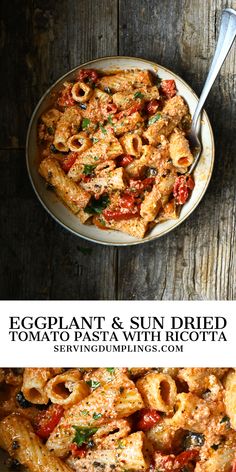 an eggplant and sun dried tomato pasta recipe