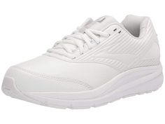 Brooks SINGLE SHOE Addiction Walker 2 - Women's Shoes : White/White : This shoe is part of the . It is being sold as a SINGLE shoe . If you need assistance buying single or different size shoes, please click The Brooks Addiction Walker 2 shoes have a freshly updated leather upper with a roomier fit that still provides maximum support for your low arches and control for your overpronation. This modern walking shoe is ideal for both long and casual walks and will keep you feeling great whenever an Brooks Running Shoes, Brooks Running, Nursing Shoes, Brooks Shoes, Walking Shoes Women, Shoes White, White White, Walking Shoes, Feeling Great