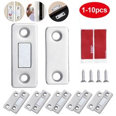 2 - 20 pcs door handle latch set with screws and clips for sliding glass doors