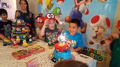 a group of children at a birthday party