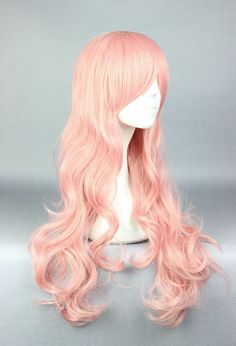 Pink Cosplay, Cotton Candy Hair, Gradient Hair, Wig Curly, Pink Wig, Street Style Edgy, Anime Hair, Costume Wigs, Long Wigs