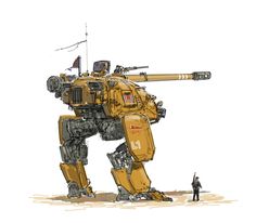 The United Zones of Libertania by Kemp Remillard | Sci-Fi | 2D | CGSociety Walking Tank, Heavy Gear, Star Wars Vehicles, Lego Mecha, Futuristic Art