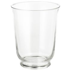 a clear glass is shown on a white background