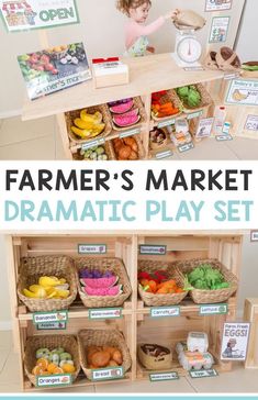 farmer's market dramatic play set