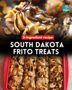 the cover of 5 ingredient recipe for south dakota frito treats is shown in red