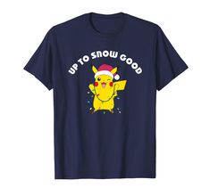 PRICES MAY VARY. Officially Licensed by Pokémon Graphic Artwork: OPKM-0050 Lightweight, Classic fit, Double-needle sleeve and bottom hem Christmas Pikachu, Pokemon Christmas, Anime Christmas, Christmas Merry, Graphic Artwork, Branded T Shirts, Pikachu, Top Styles, Fashion Branding