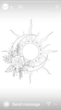 the sun and moon tattoo design is shown in this screenshote screen shot, which shows