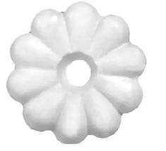 a white flower shaped object on a white background