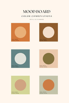 the mood board for color combinations