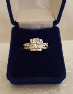 an engagement ring in a velvet box