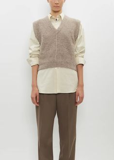 Fleece Vest – La Garçonne Beige Vest, Sophie Bille Brahe, Lauren Manoogian, Margaret Howell, Beige Light, Twill Shirt, Dark Beige, Fleece Vest, Baby Alpaca