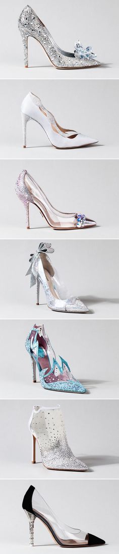 15 Stunning Cinderella-Inspired Wedding Shoes - The Glass Slipper Project: Cinderella-Inspired Designer Shoes Bling Wedding Shoes, Kasut Tumit Tinggi, Prom Heels, Bling Shoes, Gorgeous Shoes, Fabulous Shoes, Party City, City Wedding