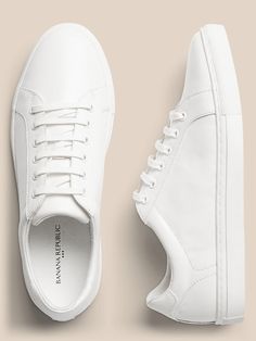 Sneakers | Banana Republic Factory Outfits Quotes, White Leather Sneakers Men, White Shoes Men, White Sneakers Men, White Casual Shoes, White Leather Sneakers, Banana Republic Factory, Best Sneakers, Sneakers Men Fashion