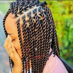 Twists With Straight Braiding Hair, Senegalese Twist Hairstyles Medium, Senegalese Twist Braids Medium, Singalese Twist, Senglease Twist, Rope Hairstyles, Sengelese Twist, Medium Twist Braids, Rope Twist Braids