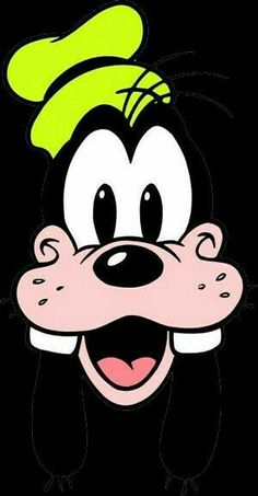 an image of goofy face with green hair on it's head and tongue sticking out