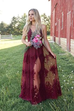 Wine Floral Mesh Lace Dress Maxi Long Evening Wedding Cocktail Prom Ba – SKAIRA Western Wedding Bridesmaids Dresses, Formal Dress With Cowboy Boots, Western Formal Dresses, Western Bridesmaid Dresses, Country Wedding Dresses Bridesmaid, Vestidos Color Vino, Wine Maxi Dress, Country Prom