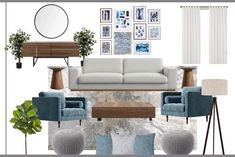 a living room filled with furniture and decor