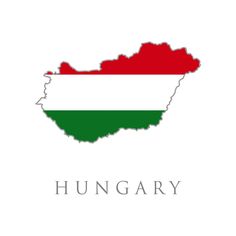 the map and flag of hungarian language