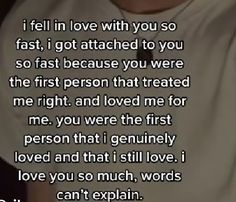 a person holding a cell phone up to their face with the words i fell in love with you so fast, i got attached to you