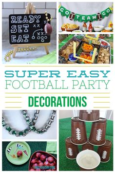 the super easy football party decorations