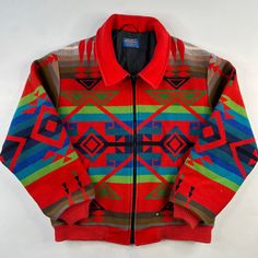 Vintage Pendleton Jacket  - Tagged Large  - Measures 24" across 26" long - Made in USA - 100% Wool - Overall great worn condition  - Message me for more information Casual Multicolor Wool Outerwear, Retro Multicolor Wool Outerwear, Vintage Plaid Outerwear For Outdoor, Vintage Multicolor Wool Outerwear, Multicolor Vintage Wool Outerwear, Pendleton Jacket Mens, Pendleton Jacket, Fashion Wishlist, Favorite Outfit