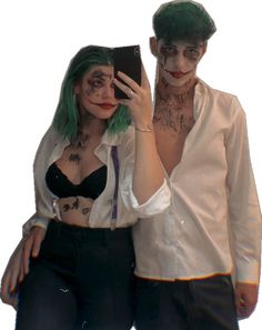 Aesthetic Halloween Costumes Couples, Harley Quinn Costume Diy, Costume Joker, Aesthetic Halloween Costumes, Joker Halloween Costume, Joker Halloween, Amazing Halloween Costumes, Joker Makeup, Joker Costume