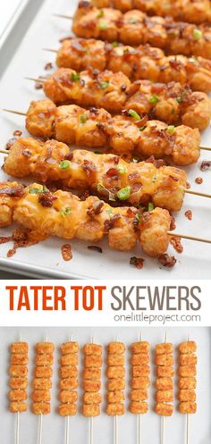 tater tot skewers are an easy appetizer that everyone will love