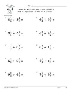 Awesome Free Worksheets On Multiplication And Division Of Fractions  B69