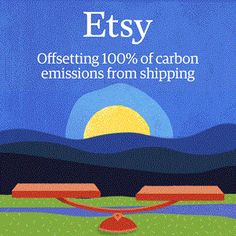 an image of the back cover of a book with text that reads etsy offering 100 % of carbon emissions from shipping