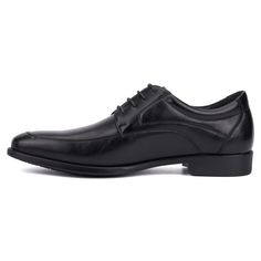 Step into sophistication with the Sergio dress lace-up. This sharp-looking oxford makes a statement wherever you go. With its faux leather upper and classic lace-up front, it complements all your dress attire, ensuring you're prepared for any upcoming event. The timeless silhouette exudes elegance and versatility, ensuring you look polished and confident. Elevate your formal wardrobe with the Sergio, a timeless choice for adding a touch of refined style to your ensemble. Black Lace-up Shoes For Spring Formal Occasions, Black Lace-up Shoes For Formal Spring Events, Fitted Lace-up Shoes For Semi-formal Occasions, Fitted Plain Toe Oxfords For Semi-formal Occasions, Classic Fitted Lace-up Oxfords, Fitted Black Lace-up Shoes For Derby, Black Fitted Oxfords For Semi-formal Occasions, Spring Leather Fitted Oxfords, Spring Leather Oxfords