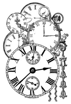 an old time clock with roman numerals and numbers on the face, vintage line drawing or engraving illustration