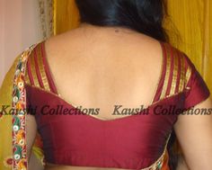 simple Ikat Blouse Designs, 50 Blouse Designs, Pink Blouse Designs, Blouse Simple, Blouse Back Neck, Blouse Images, Model Blouse, Blouses Designs