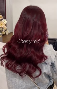 Cherry Red Hair Ideas, Cold Red Hair Color, Light Cherry Red Hair, Two Colour Hair, Cold Red Hair, Berry Red Hair, Maroon Red Hair