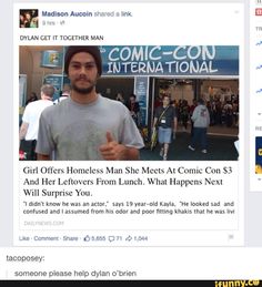 the facebook page for comic - con international shows an image of a man giving thumbs up