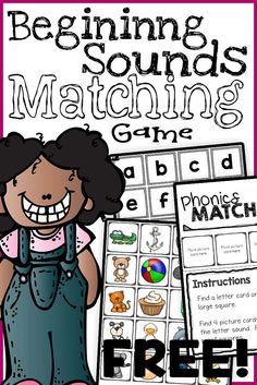 the beginning sounds matching game for preschool