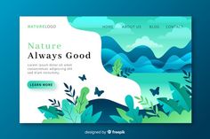 the landing page for nature always good