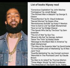 Celebs Reading Books, Success Road, Black Facts, Book Club List, African American Books, Positive Books, Nipsey Hussle