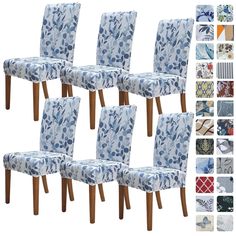 PRICES MAY VARY. Reinvent Your Chairs! Are you ‘over’ the look of your dining chairs? Perhaps the kids spilled one too many things on them, maybe the color and pattern is faded and dull. You don’t even need a reason! Let’s makeover your chairs together with our modern & durable- easy to fit, anti-slip, wrinkle resistant, reusable dining room chair covers that are fun and beautiful, as they are soft and comfy. Stretchy Fabric, Suitable For Most Dining Chairs: These universal kitchen chair covers Dining Chair Slipcovers Pattern, Blue Chair Dining Room, Slipcovers For Parsons Dining Chairs, Dining Chair Covers Slipcovers Target, Dinning Chair Covers, Kitchen Chair Covers Target, Parson Chair Covers, Gold Chair Covers, Dining Room Seat Plastic Covers